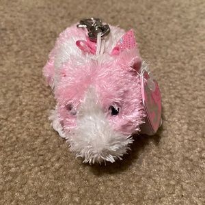 Ty Pinkys Beanie Babies Baby Rosa Guinea Pig Mini  Keychain Rare Collect Cute